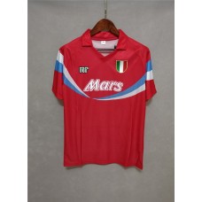 Napoli 90/91 Away Red Soccer Jersey